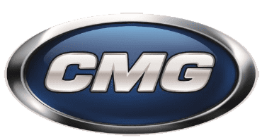 Logo featuring the letters CMG in bold within a blue oval.