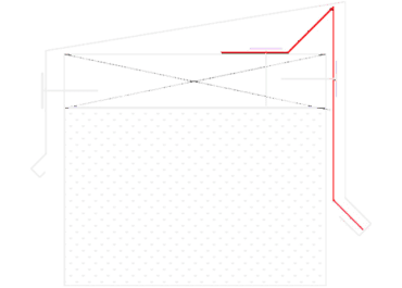 Technical drawing of a mechanical part with dimensions and angles.